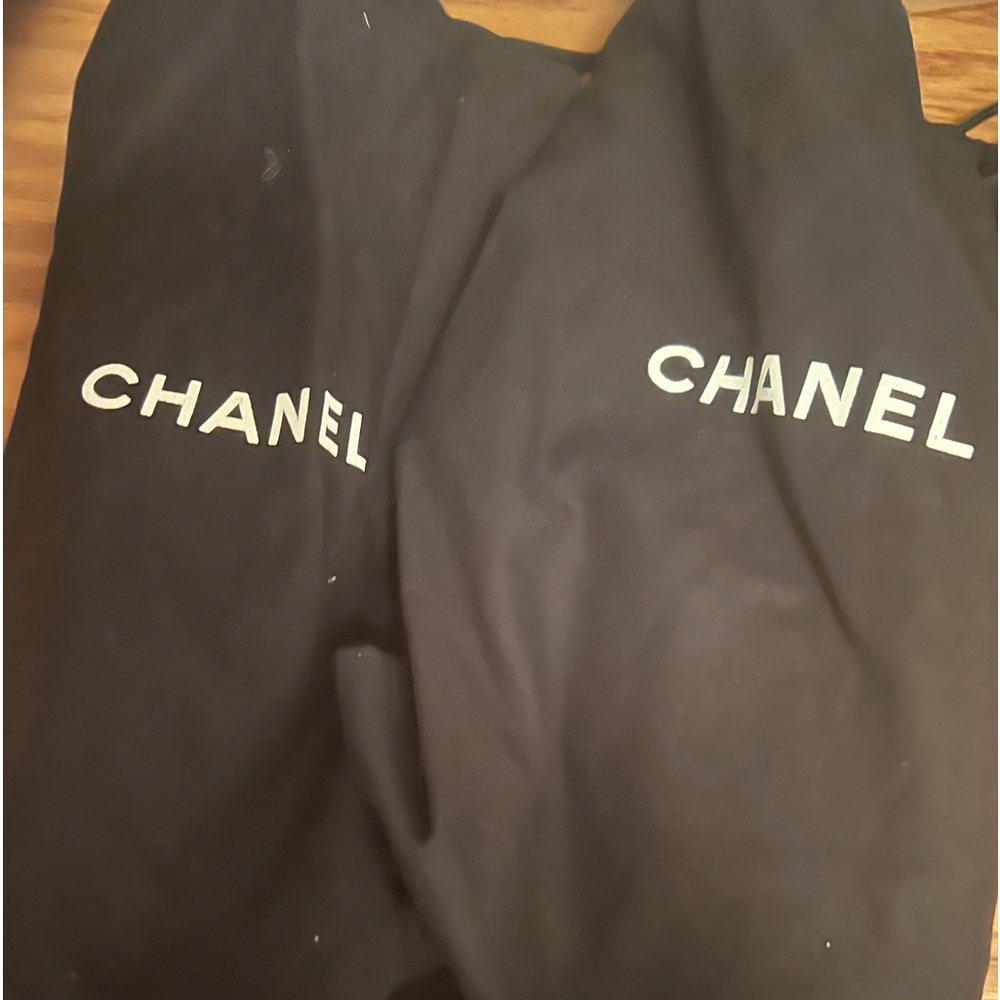 Chanel espadrille platted black